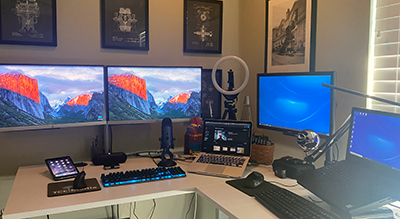 Home office desk setup